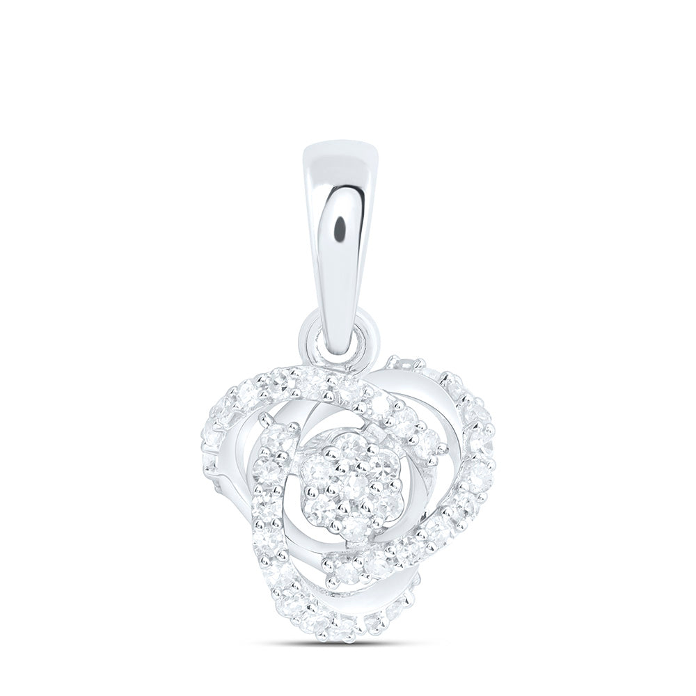 Sterling Silver 1/6Ctw Natural Diamond P1 Gift Pendant