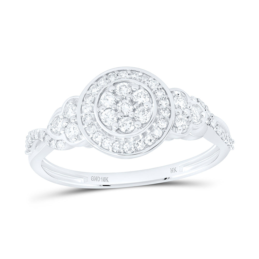 10K Yellow Gold 1/3Ctw Natural Diamond Fashion Round Ring