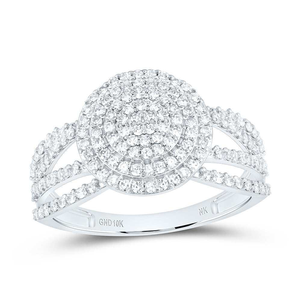 10K Yellow Gold 5/8Ctw Natural Diamond Fashion Round Ring