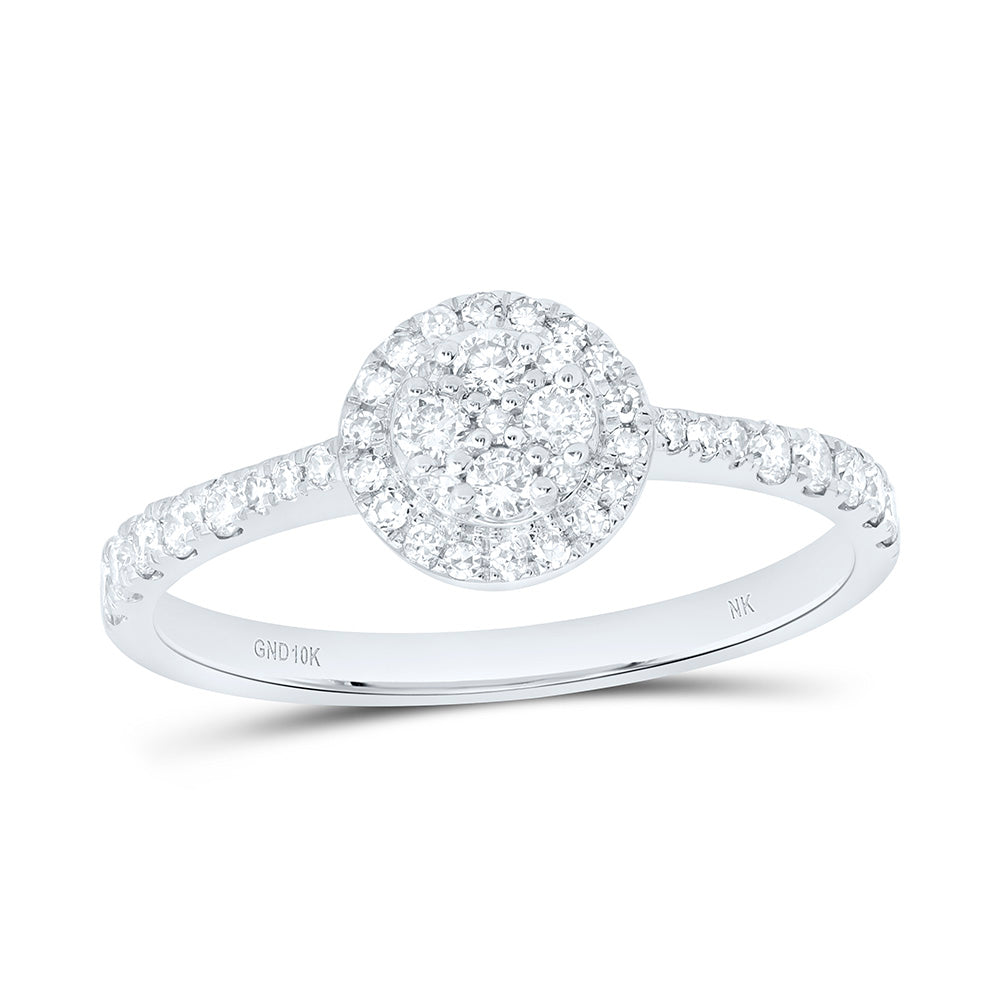 10K Yellow Gold 1/3Ctw Natural Diamond Fashion Round Ring
