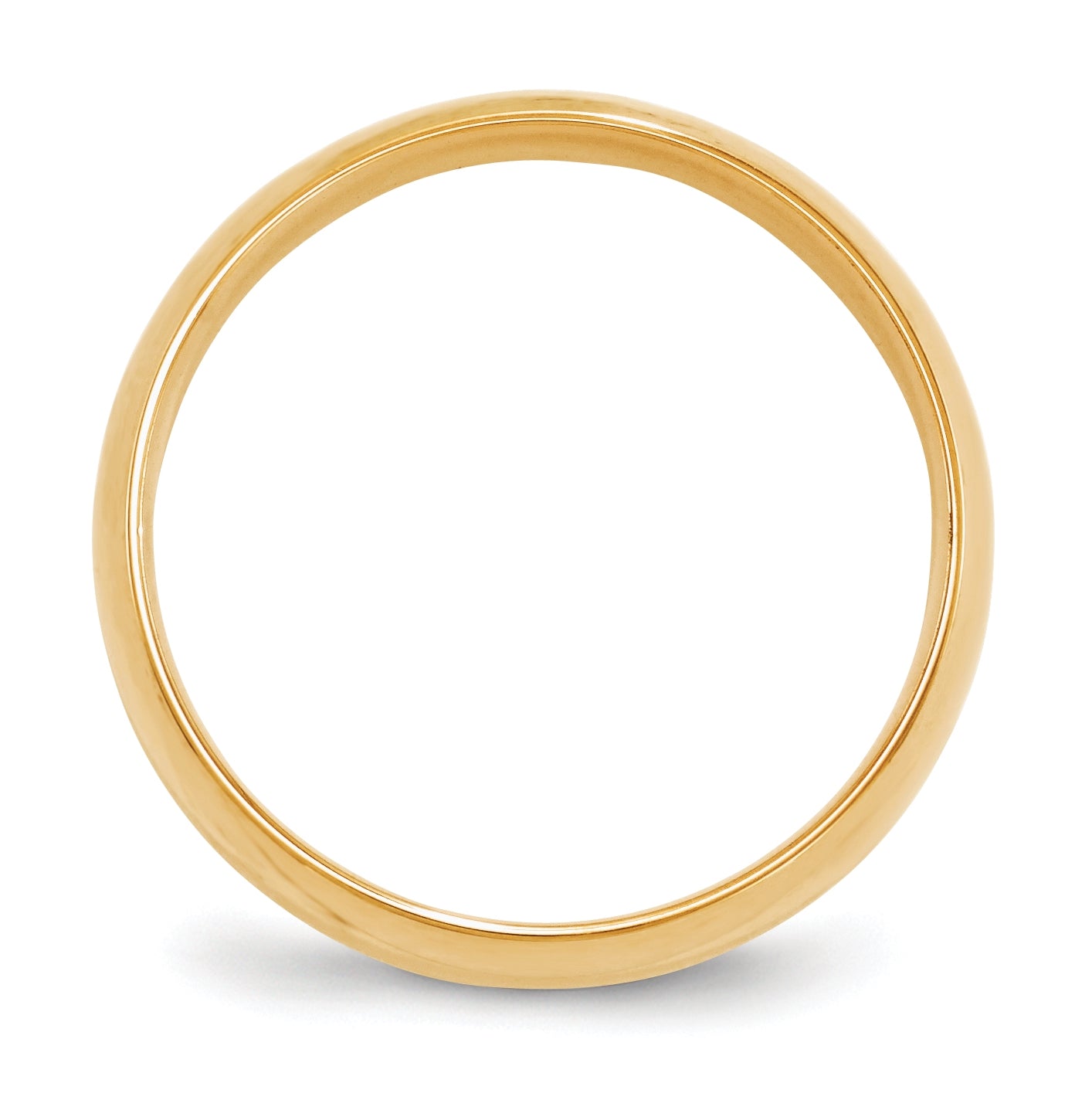 14k Yellow Gold 6mm Lightweight Comfort Fit Wedding Band Size 4.5