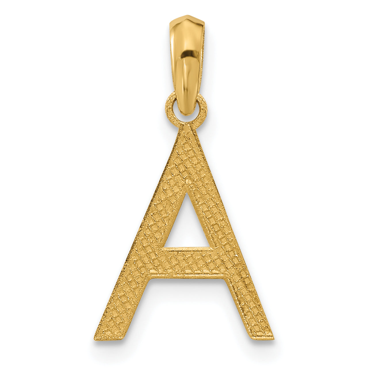 14K Yellow Gold Fancy Letter A