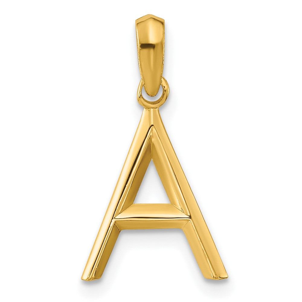 14K Yellow Gold Fancy Letter A