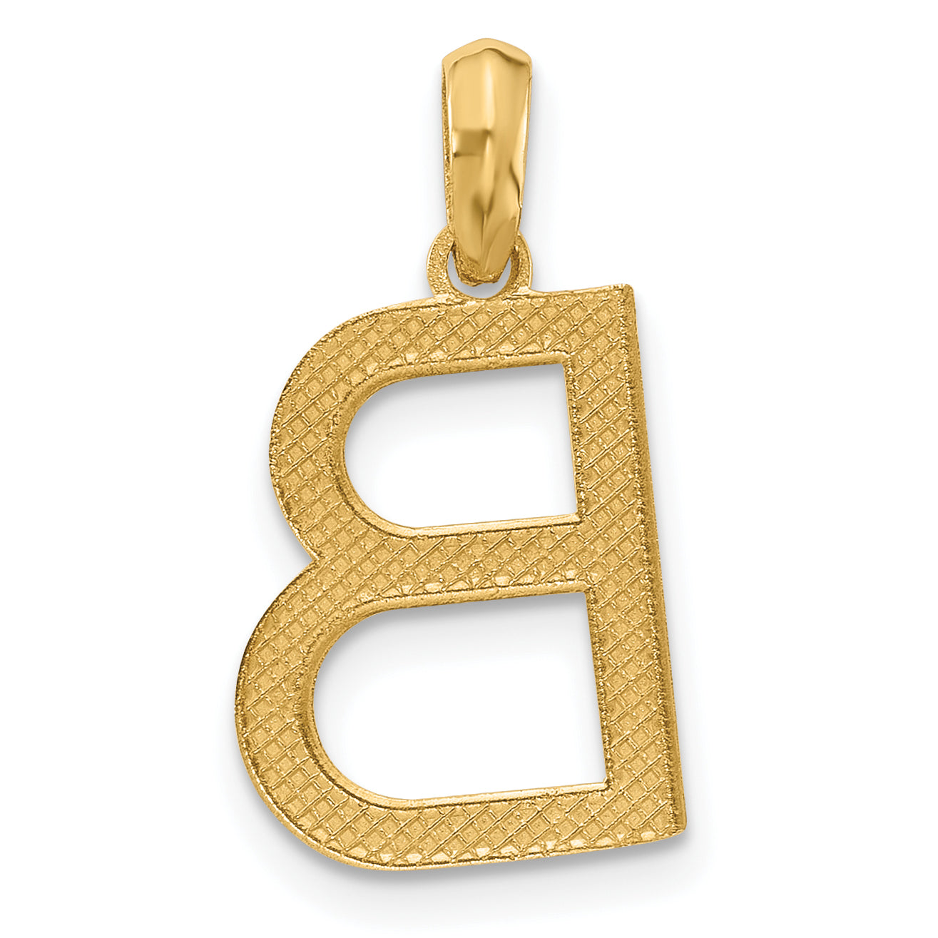 14K Yellow Gold Fancy Letter B