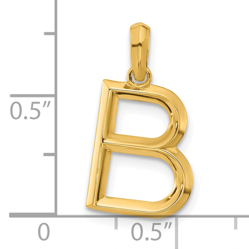 14K Yellow Gold Fancy Letter B