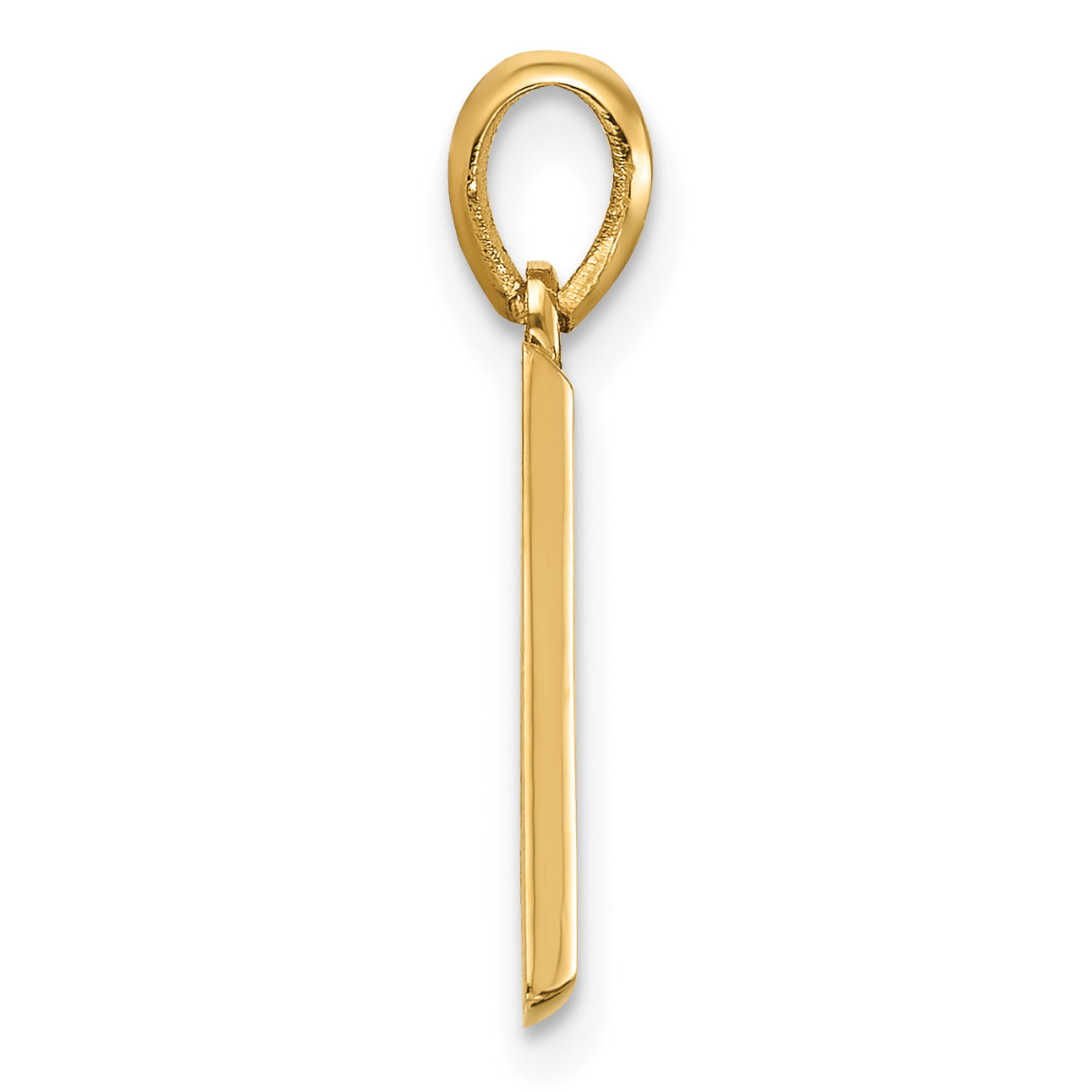 14K Yellow Gold Fancy Letter D