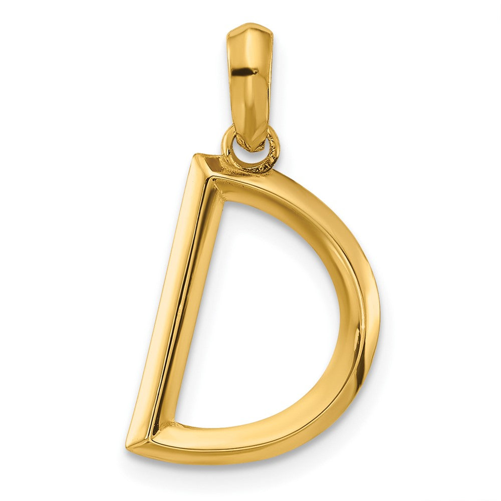 14K Yellow Gold Fancy Letter D