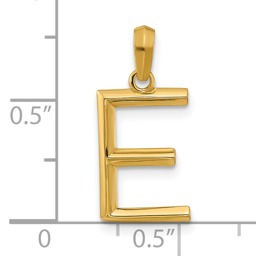 14K Yellow Gold Fancy Letter E