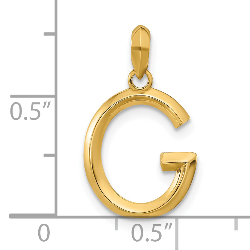 14K Yellow Gold Fancy Letter G