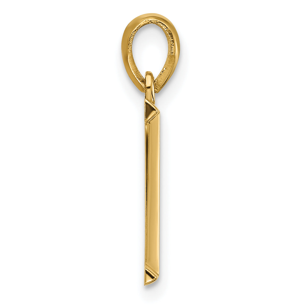 14K Yellow Gold Fancy Letter I
