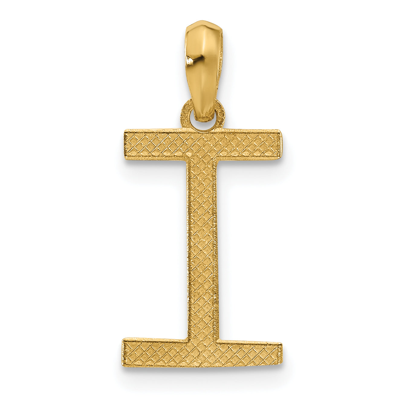 14K Yellow Gold Fancy Letter I