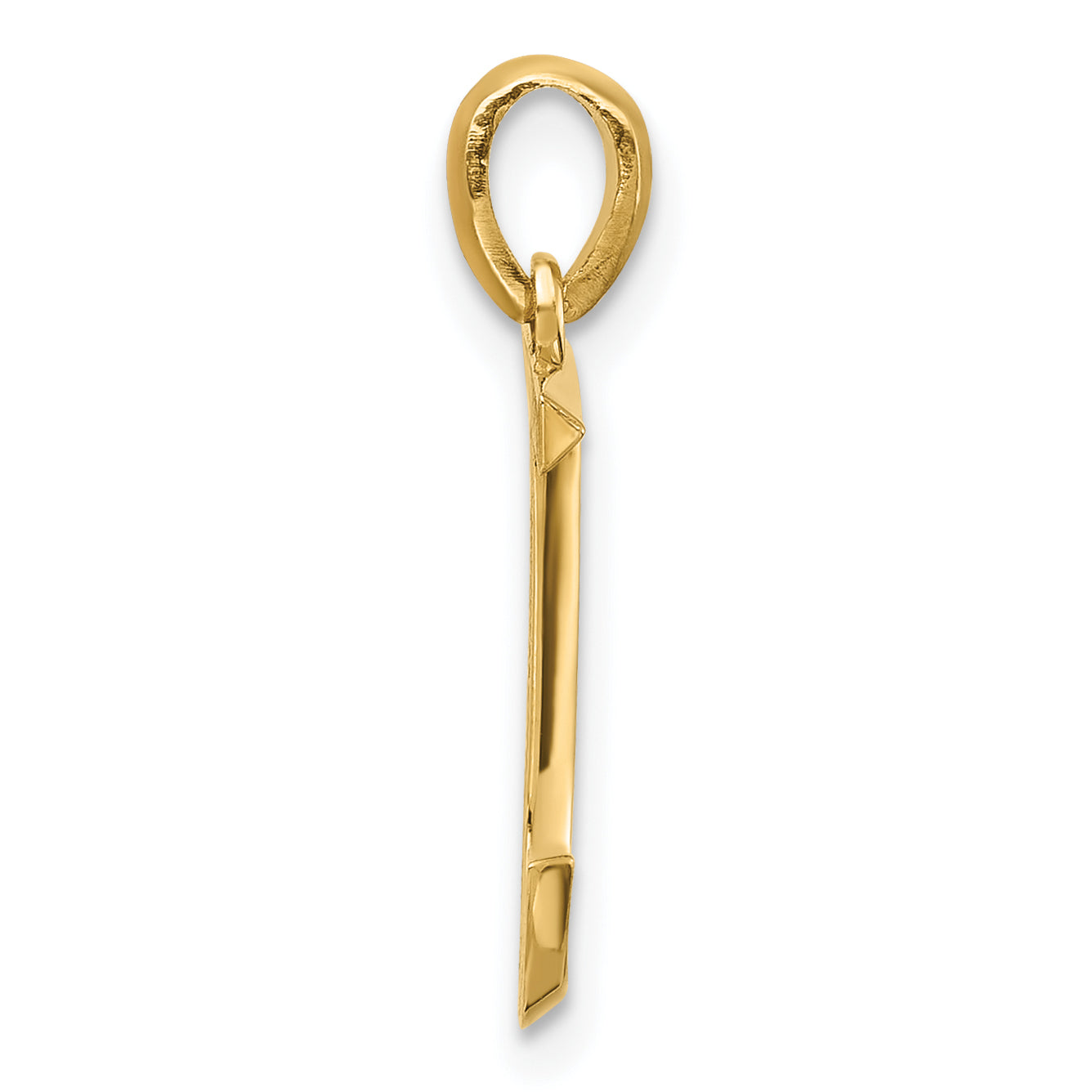 14K Yellow Gold Fancy Letter J