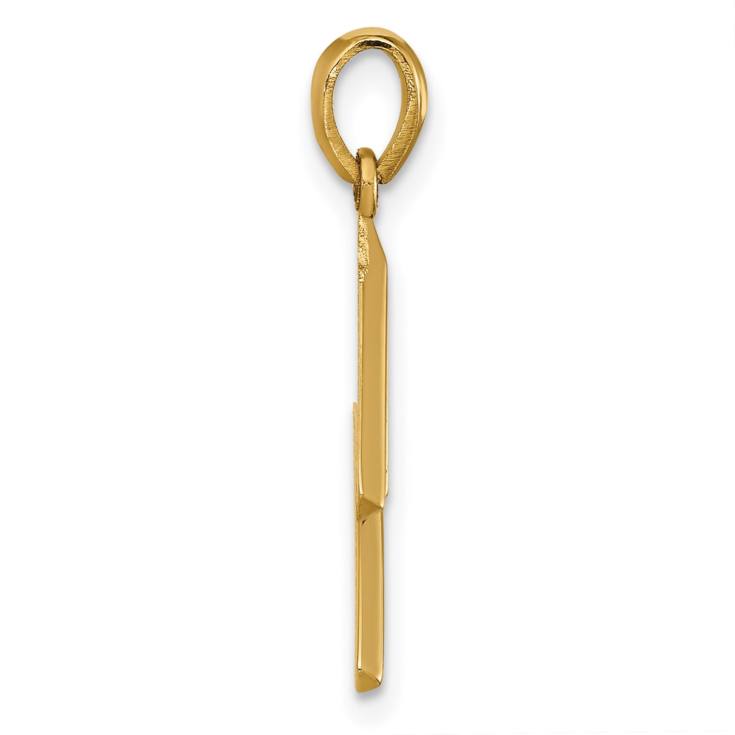14K Yellow Gold Fancy Letter M
