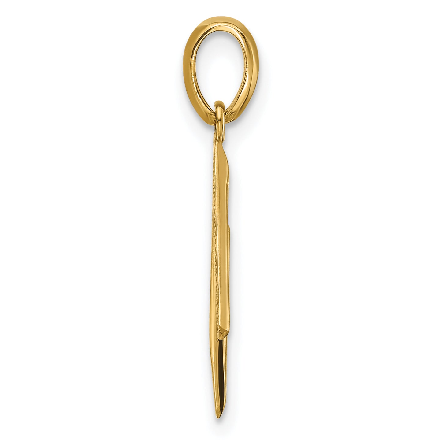 14K Yellow Gold Fancy Letter N