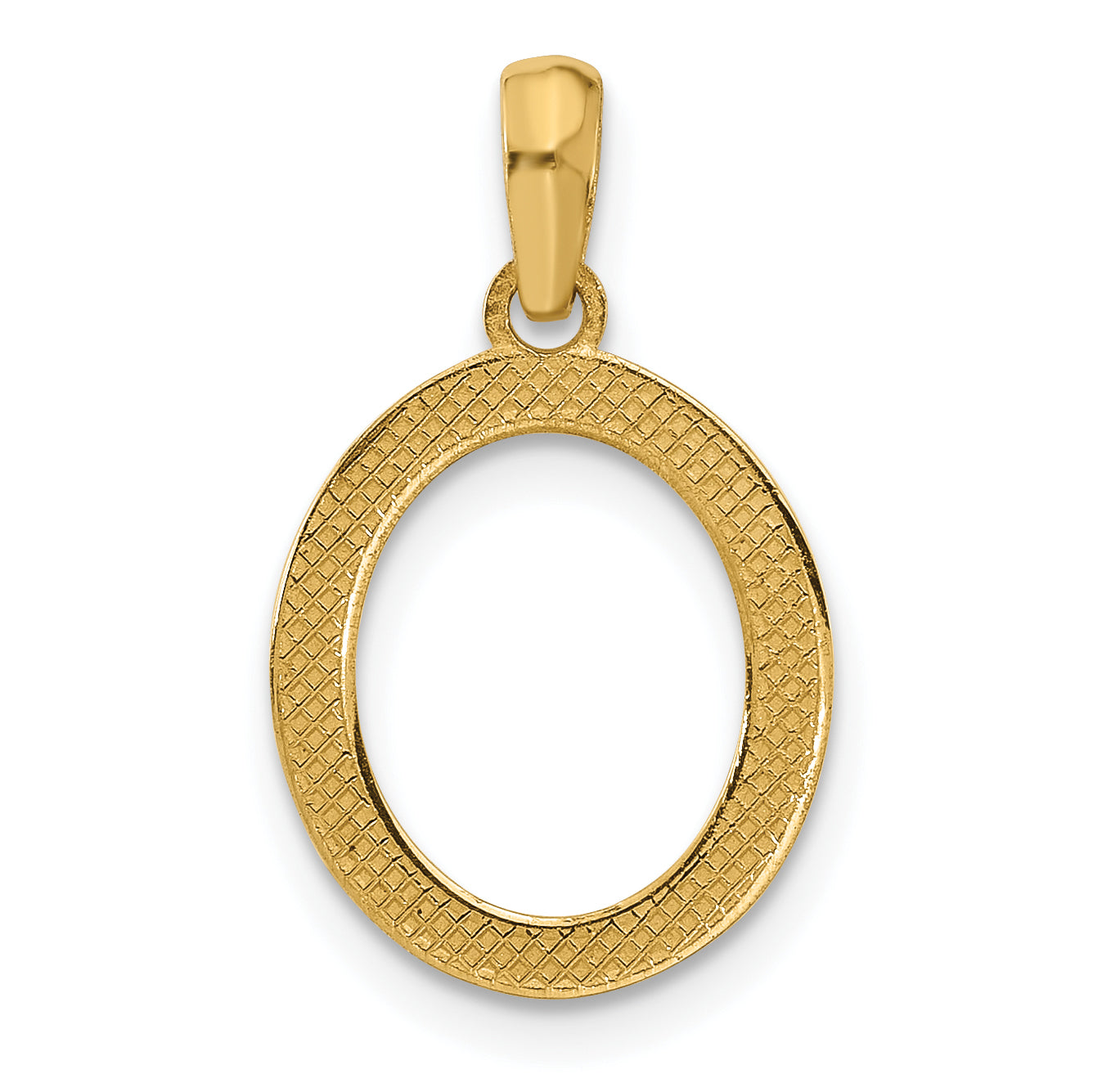 14K Yellow Gold Fancy Letter O