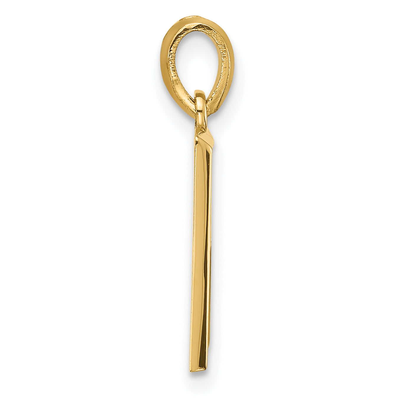 14K Yellow Gold Fancy Letter R