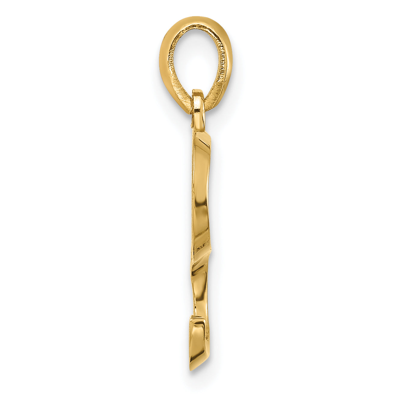 14K Yellow Gold Fancy Letter S