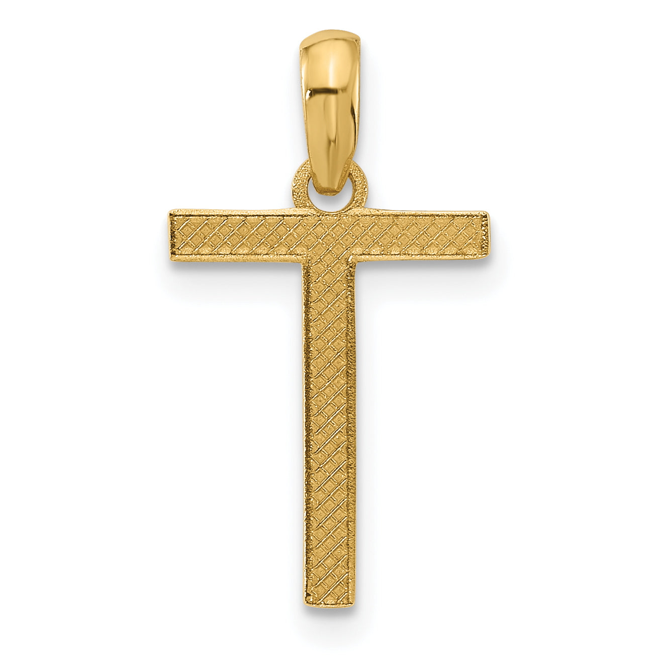 14K Yellow Gold Fancy Letter T