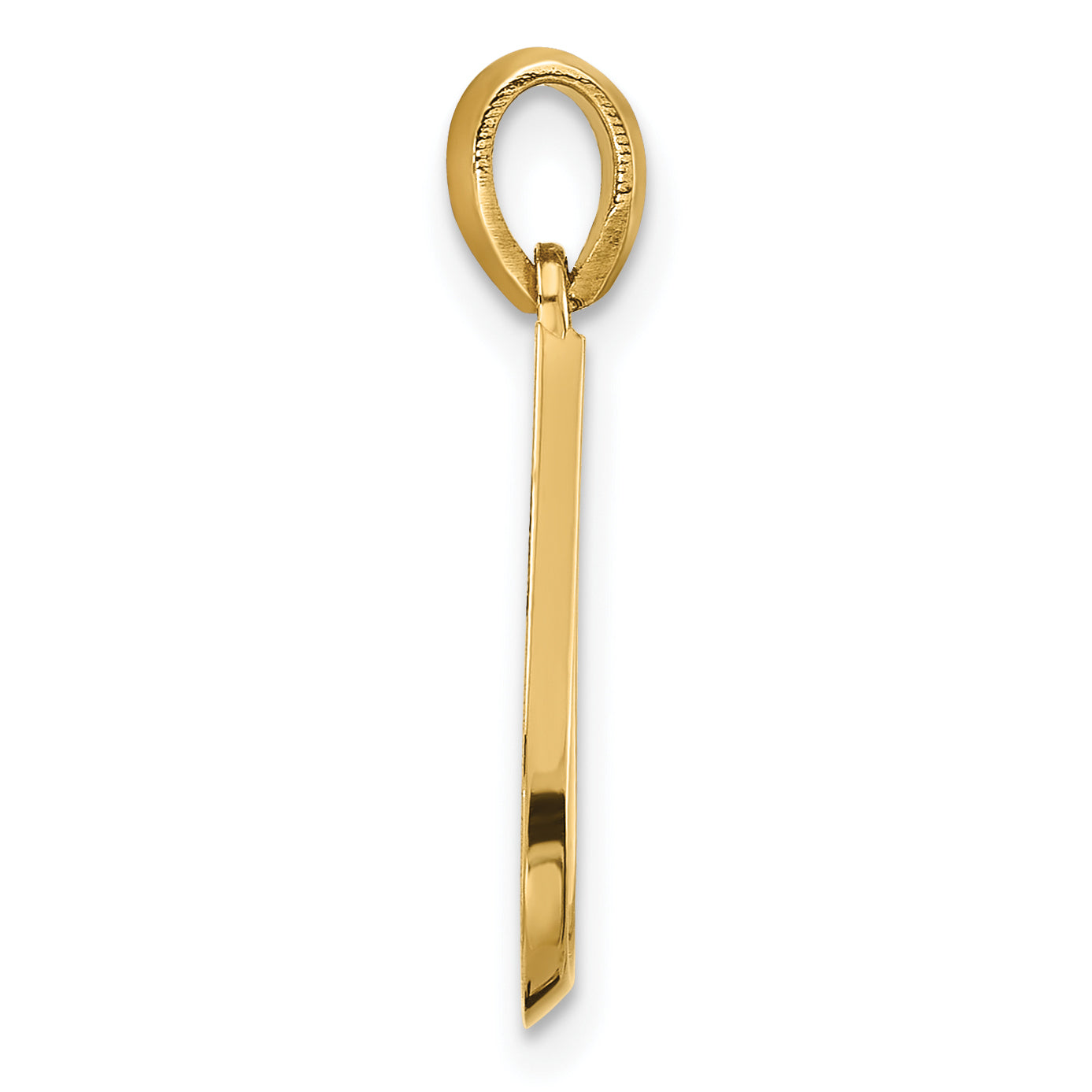 14K Yellow Gold Fancy Letter U
