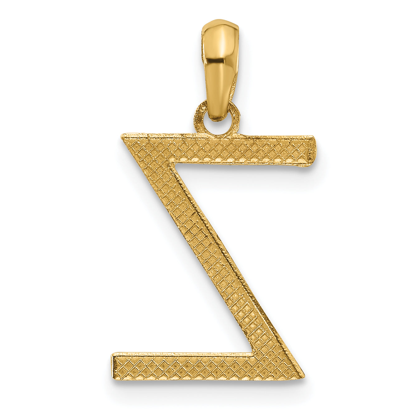 14K Yellow Gold Fancy Letter Z
