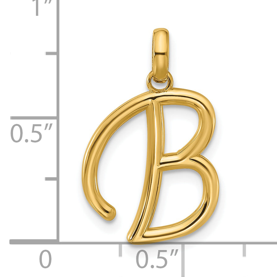 14K Yellow Gold Fancy Letter B