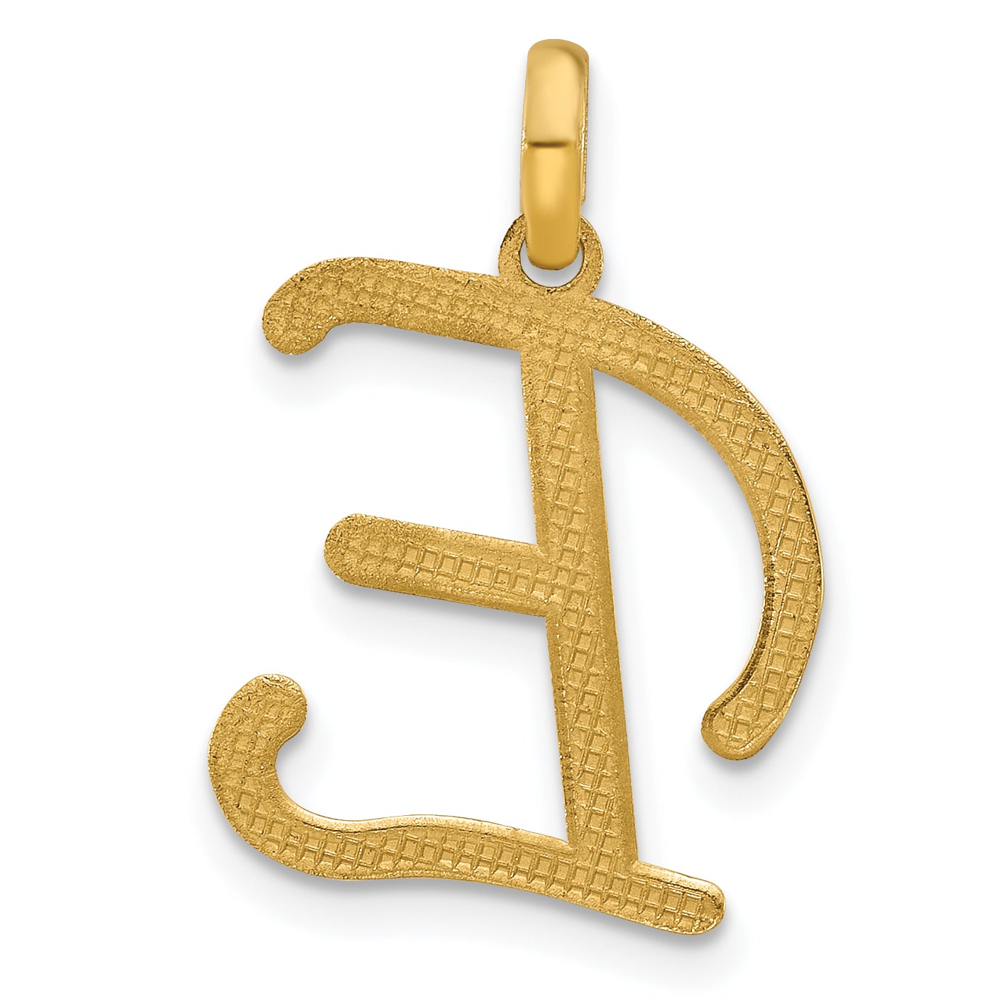 14K Yellow Gold Fancy Letter E