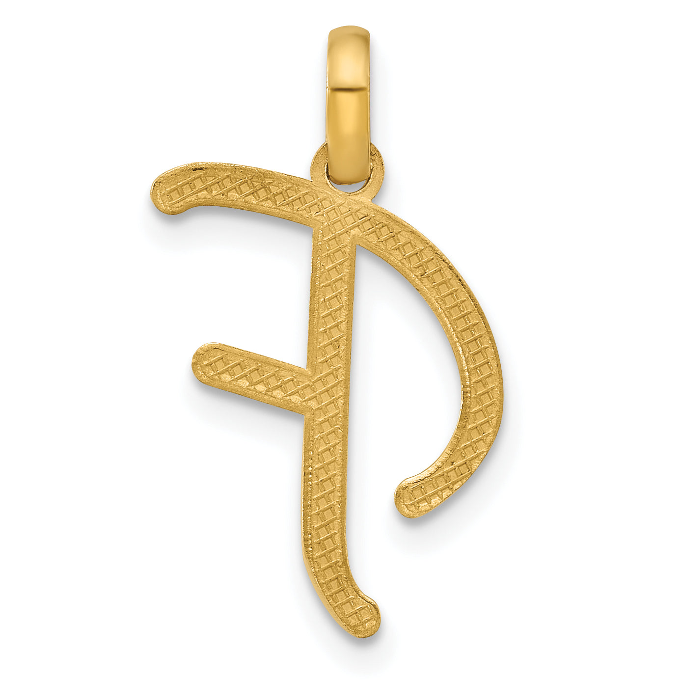14K Yellow Gold Fancy Letter F