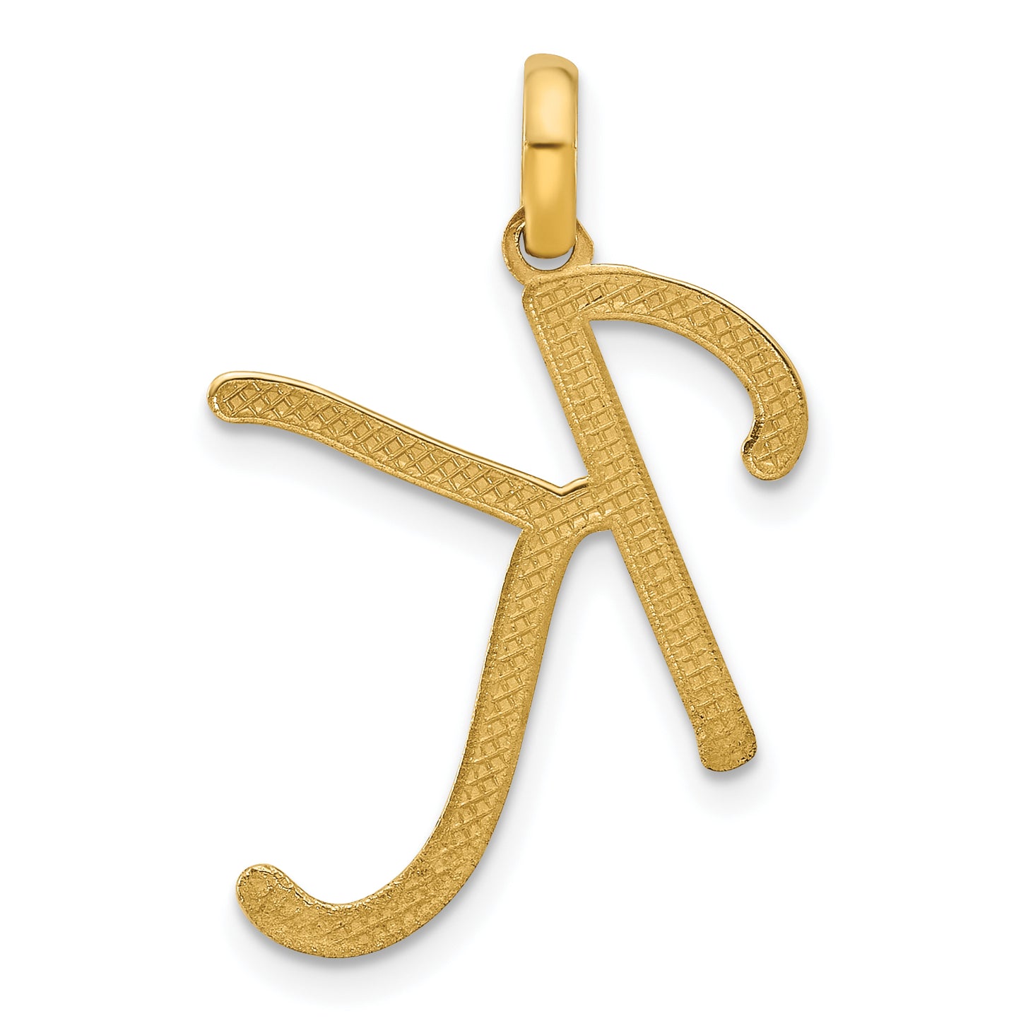 14K Yellow Gold Fancy Letter K