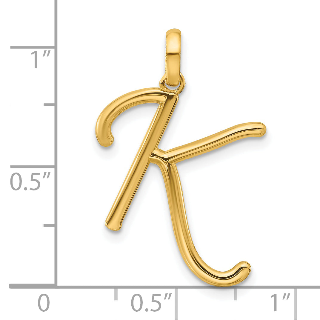 14K Yellow Gold Fancy Letter K