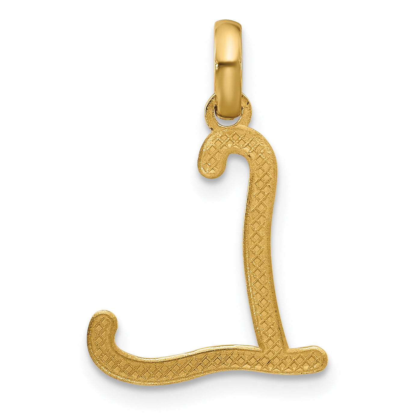 14K Yellow Gold Fancy Letter L