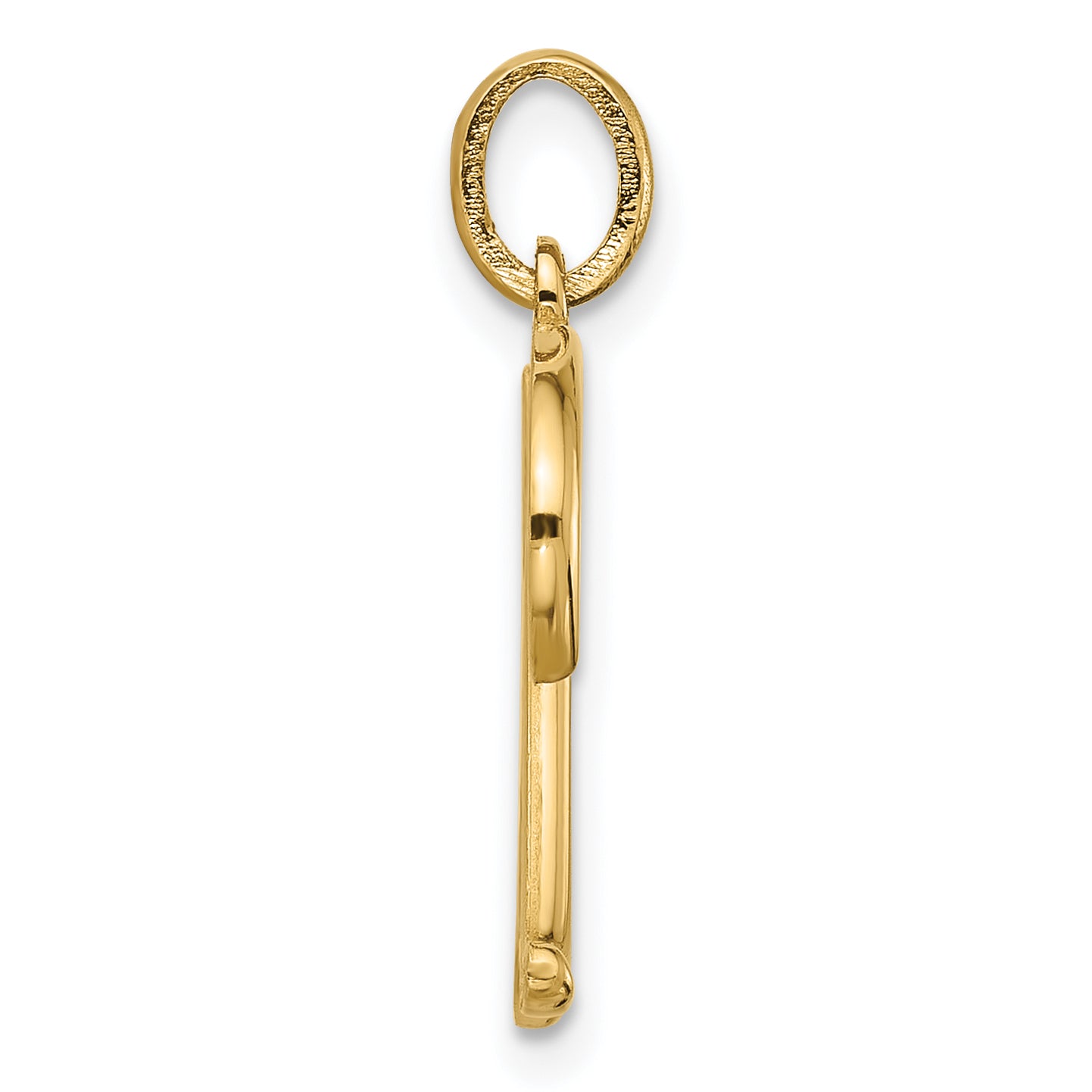 14K Yellow Gold Fancy Letter M