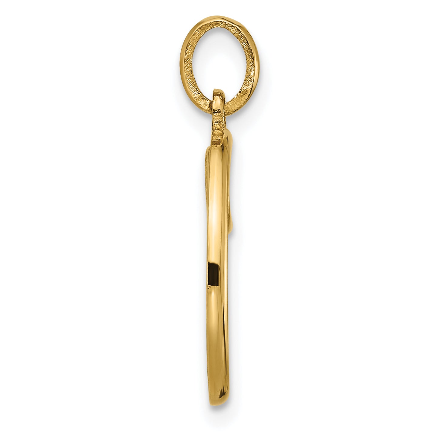 14K Yellow Gold Fancy Letter O