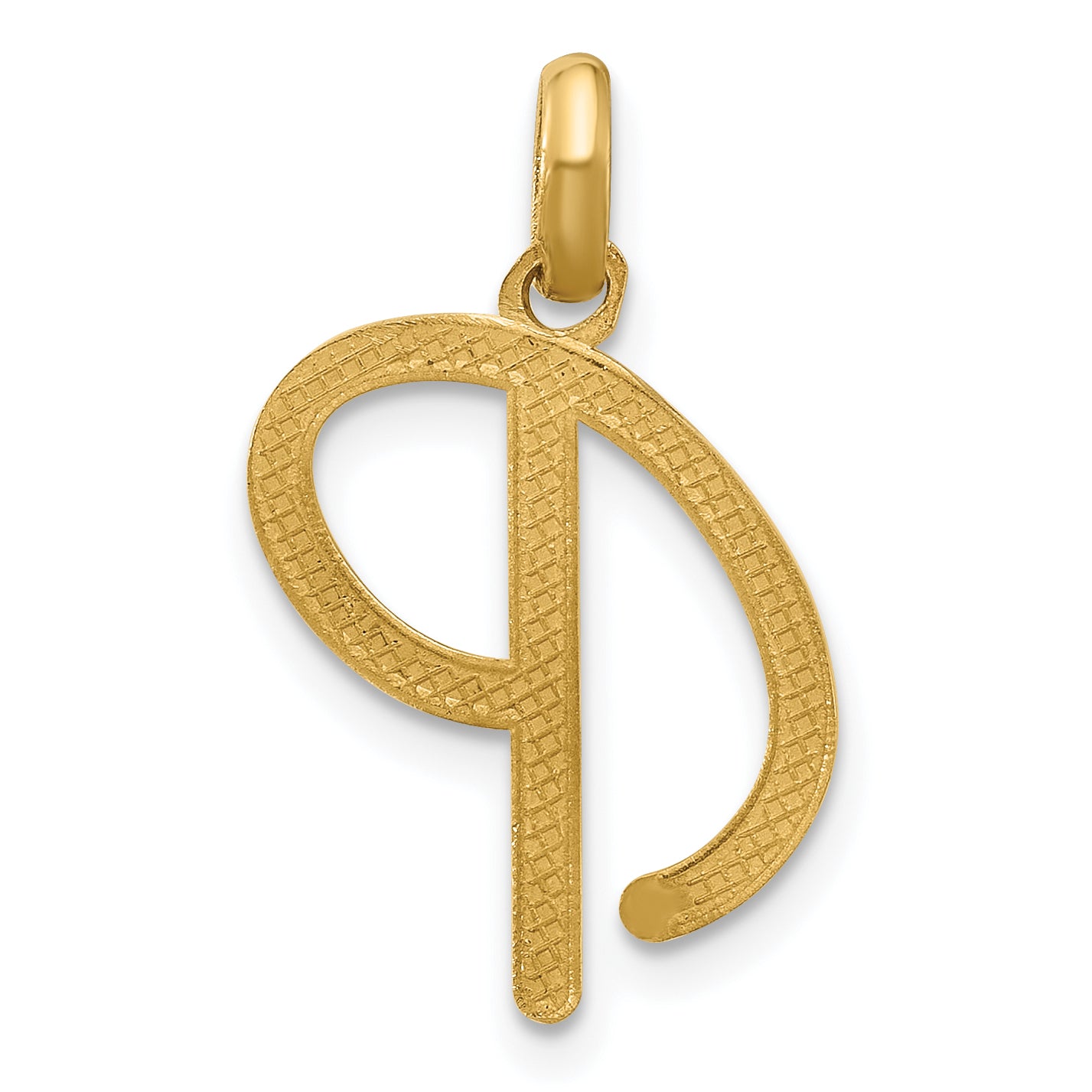 14K Yellow Gold Fancy Letter P