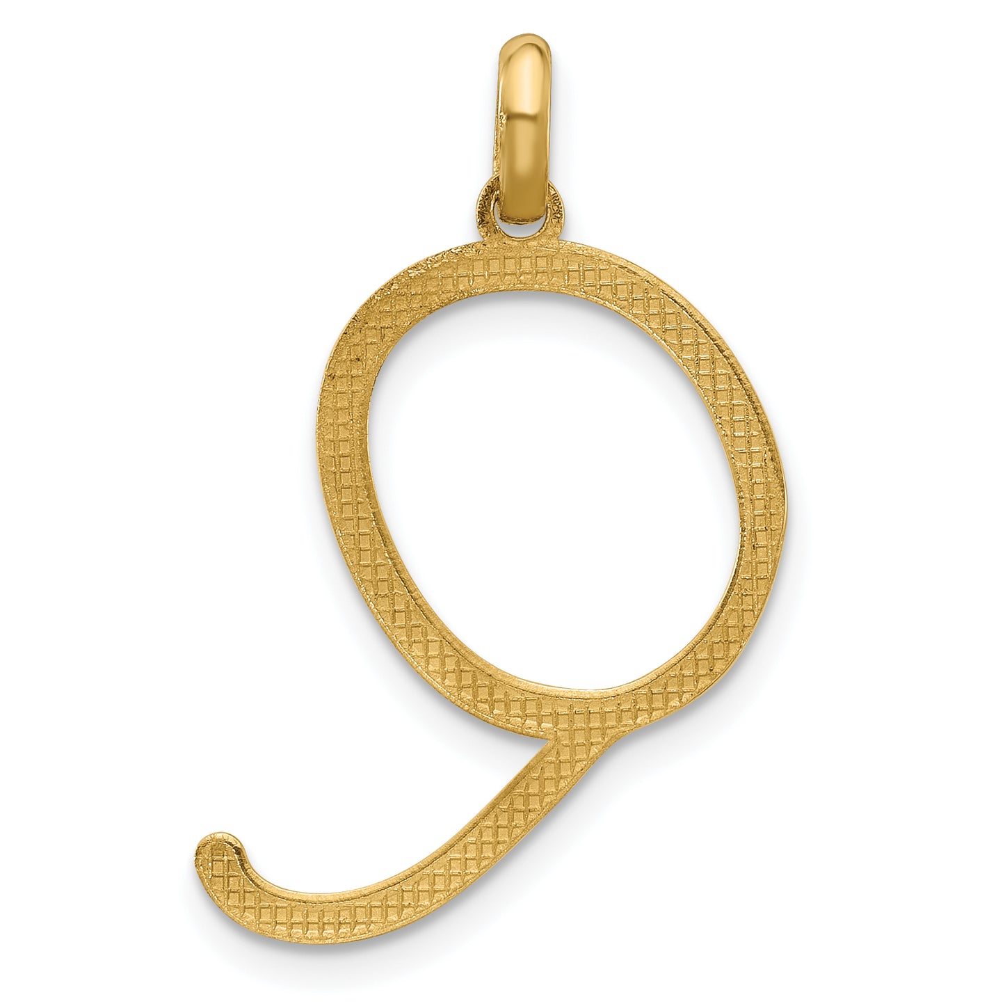 14K Yellow Gold Fancy Letter Q