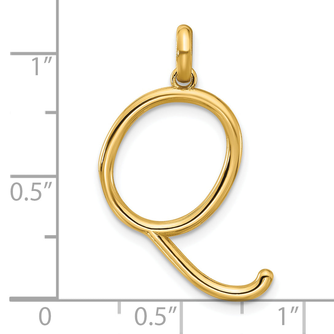 14K Yellow Gold Fancy Letter Q