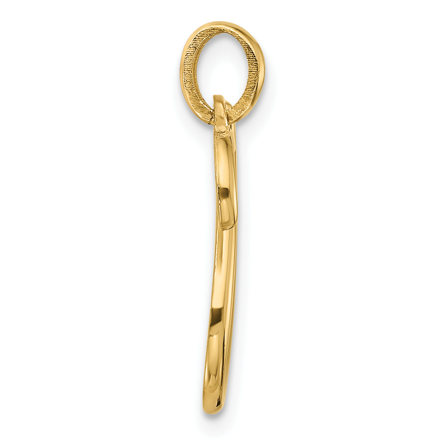 14K Yellow Gold Fancy Letter U