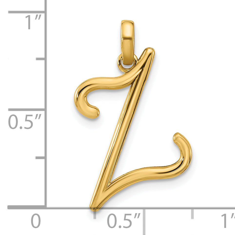14K Yellow Gold Fancy Letter Z