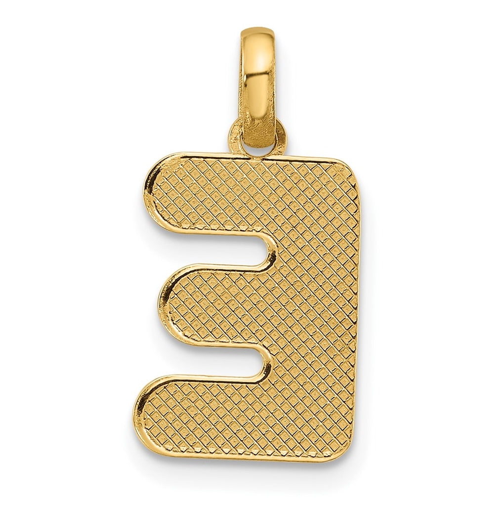 14K Yellow Gold Fancy Letter Charm