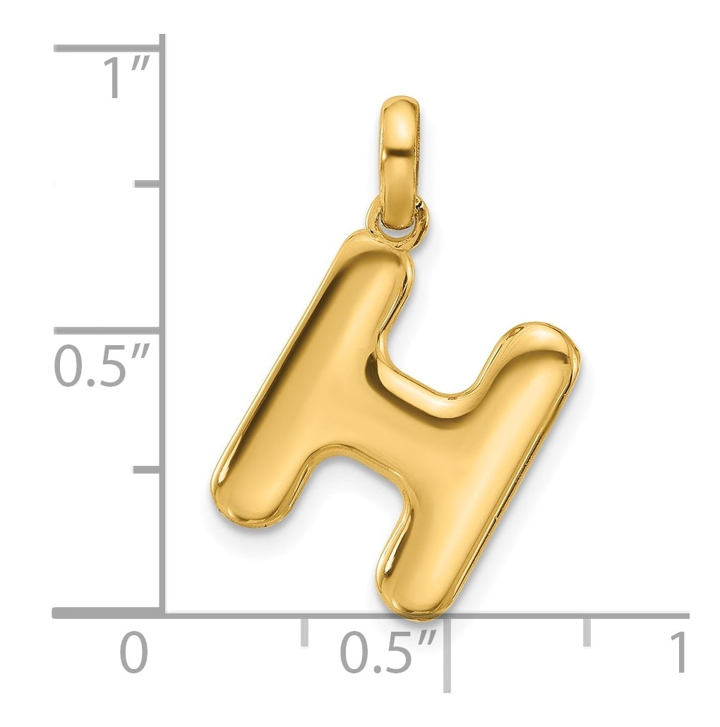 14K Yellow Gold Fancy Letter Charm