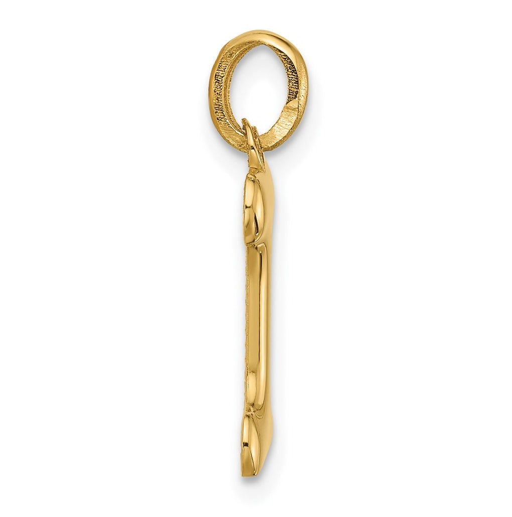 14K Yellow Gold Fancy Letter Charm