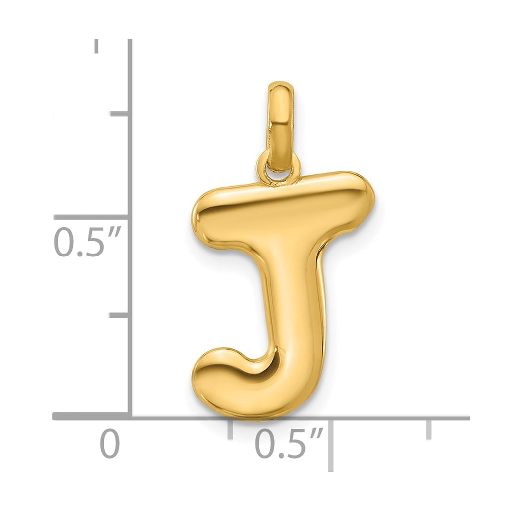 14K Yellow Gold Fancy Letter Charm