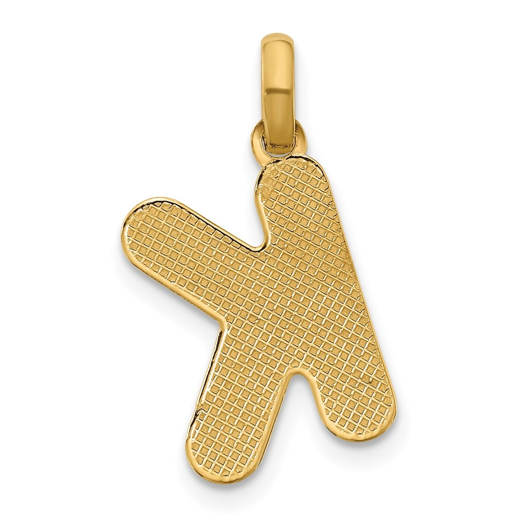 14K Yellow Gold Fancy Letter Charm