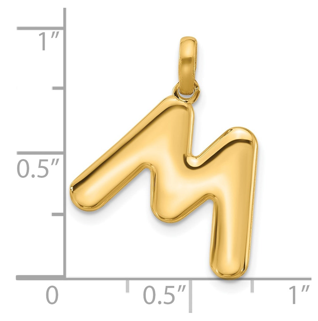 14K Yellow Gold Fancy Letter Charm