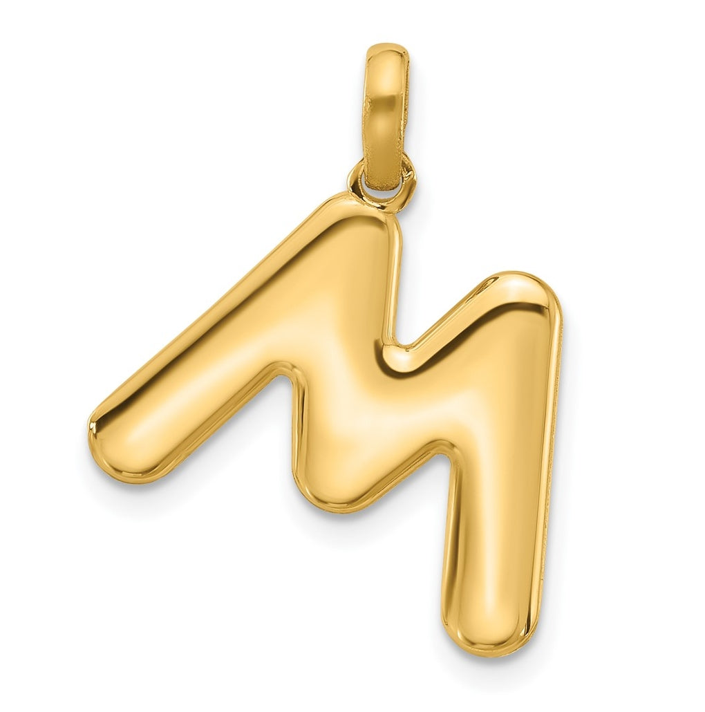 14K Yellow Gold Fancy Letter Charm