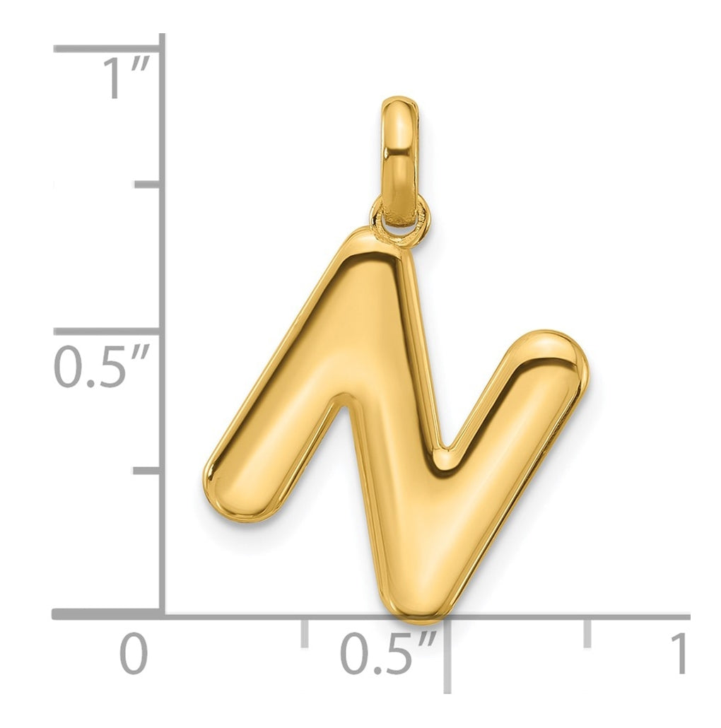 14K Yellow Gold Fancy Letter Charm