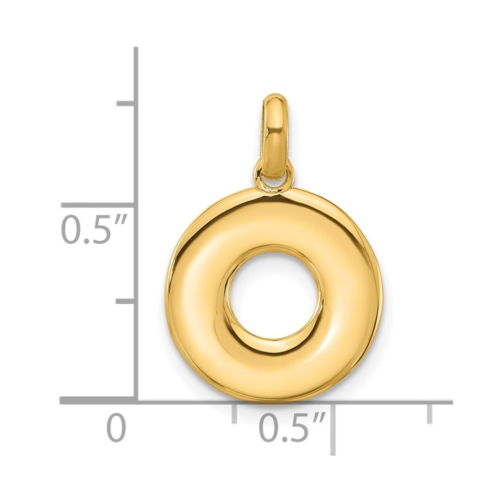 14K Yellow Gold Fancy Letter Charm