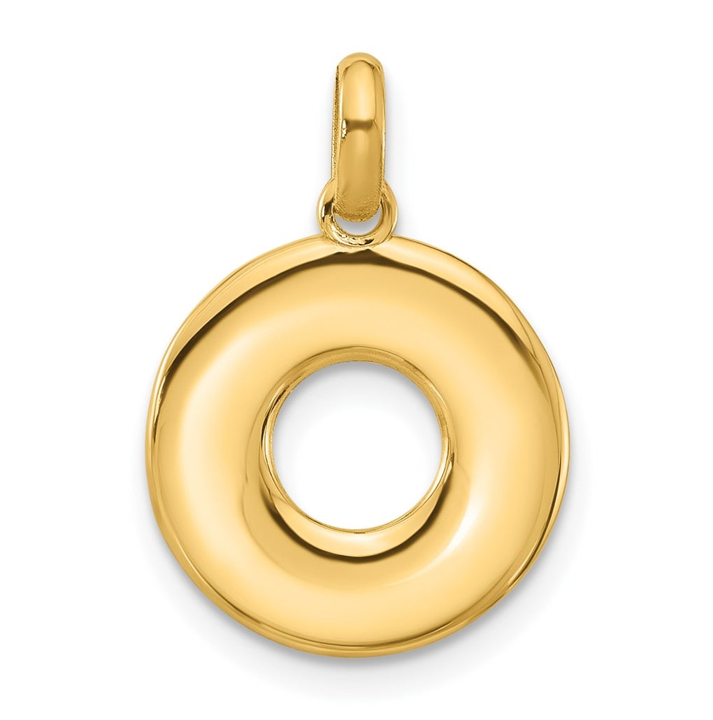 14K Yellow Gold Fancy Letter Charm