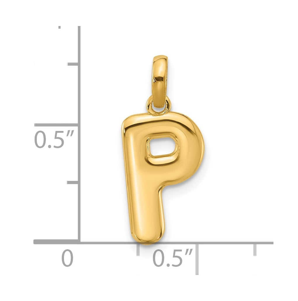14K Yellow Gold Fancy Letter Charm