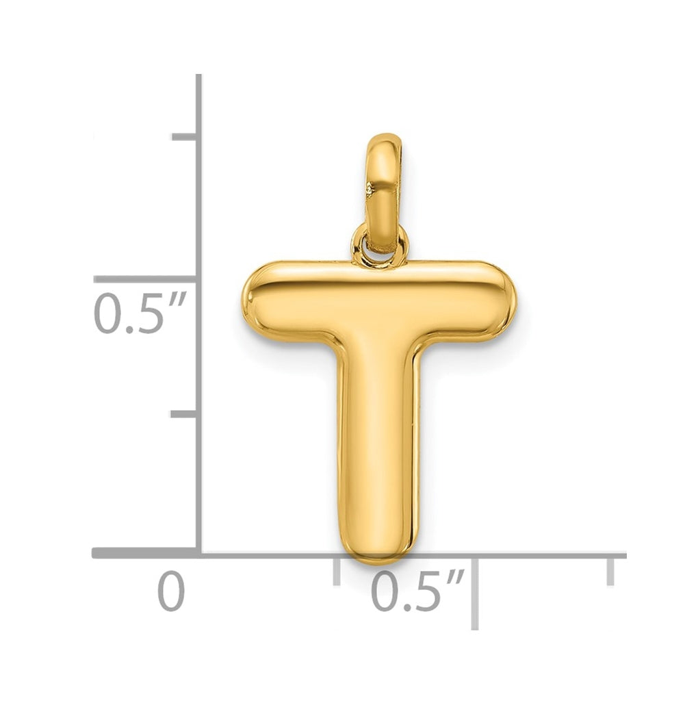 14K Yellow Gold Fancy Letter Charm
