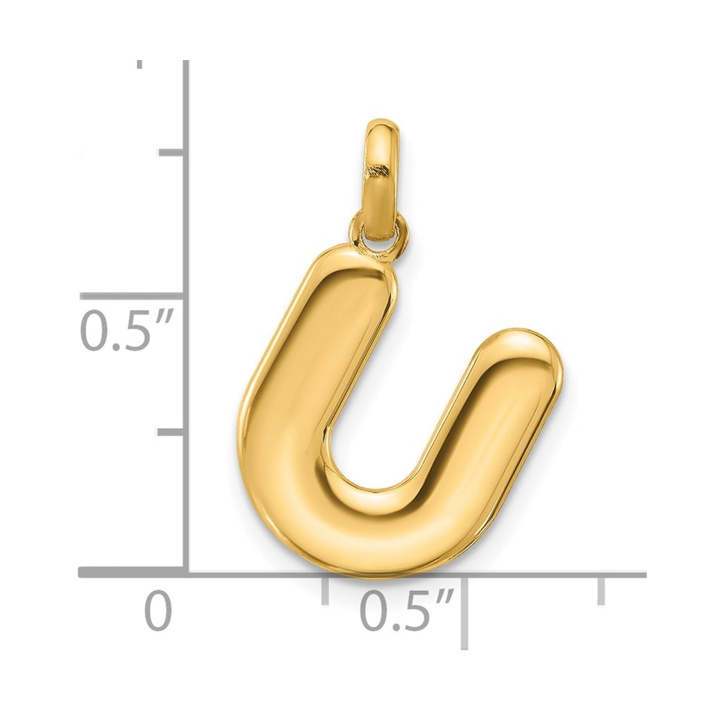14K Yellow Gold Fancy Letter Charm